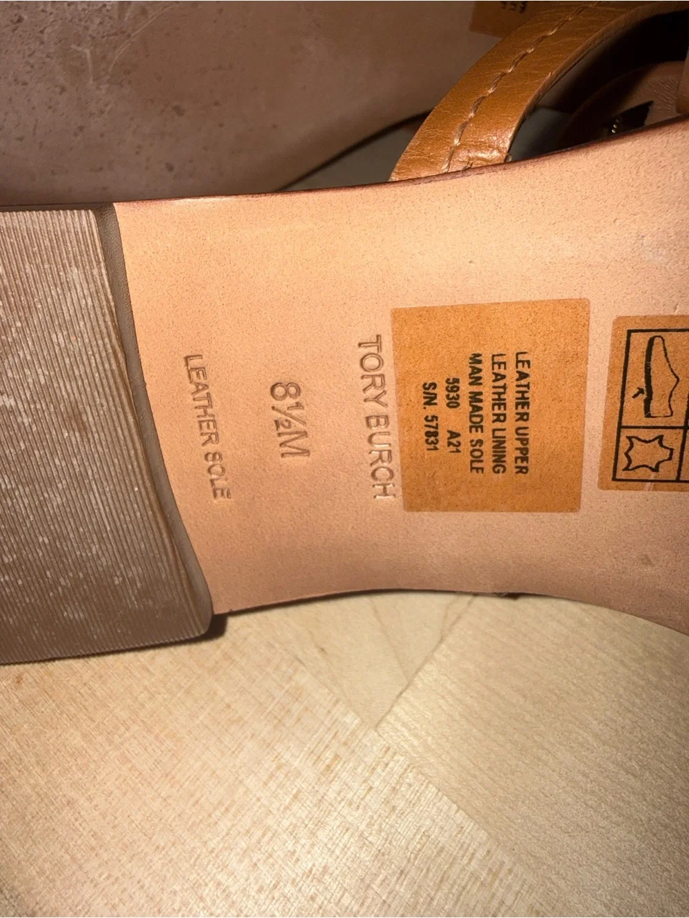 Women's Tan Leather Sandals